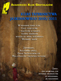 Kurs taternictwa jaskiniowego 2010 / 2011 - kurs jaskiniowy w AKG Krakw